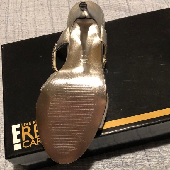 NIB Silver Dress High Heeled Sandals - Picture 5 of 8